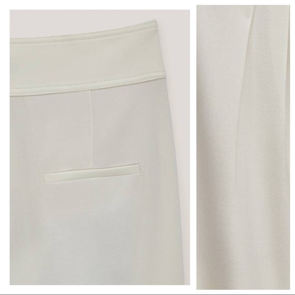 NWT. Massimo Tutti Cream Wool Blend Trousers with Dart Details. Size 6. - Picture 4 of 10